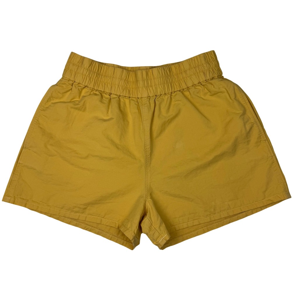 COS Shorts Elastic Waist Casual‎ Summer Minimalist Mustard Yellow Women 28x3